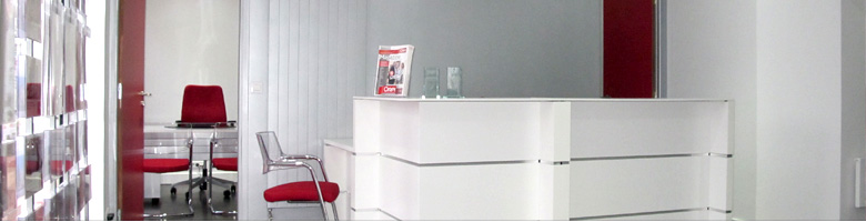 banque d'accueil, mobilier espace visiteur