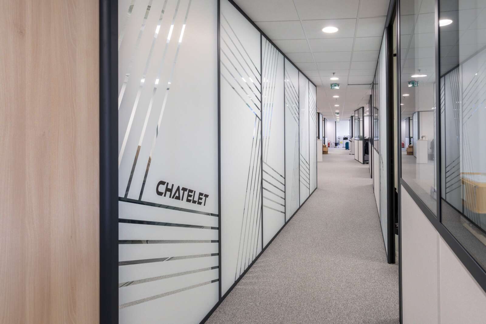 Cloison De Séparation Mélaminé/Verre Transparent Hauteur 180cm | St