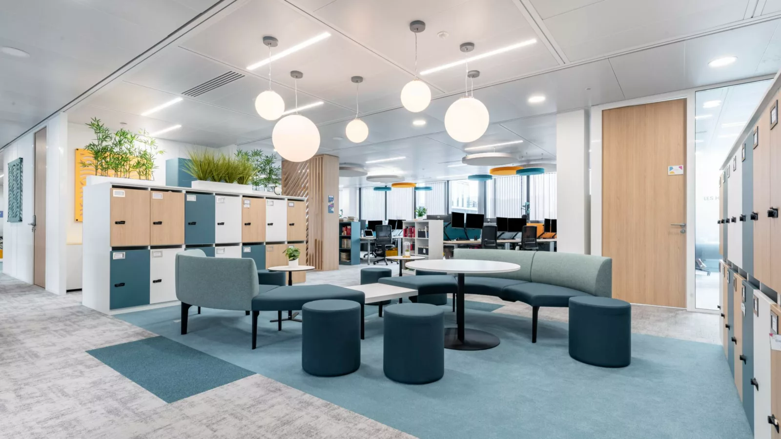 aménagement plateau de bureau Paris 13ème, espace ouvert de détente