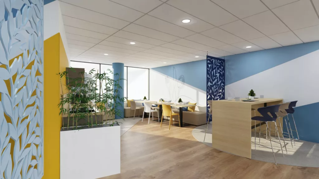 Espace détente aménagement de bureau